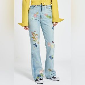 NWT ~ FIORUCCI: ALPINE EMBROIDERED BROOKE JEANS